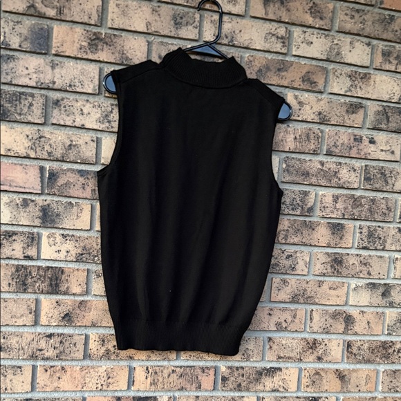 Sweaters - Black Sleeveless Turtleneck Sweater Vest